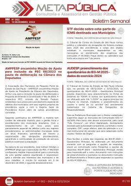 Imagem da notícia BOLETIM SEMANAL Nº 002